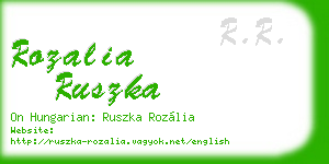 rozalia ruszka business card