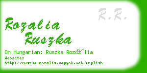 rozalia ruszka business card